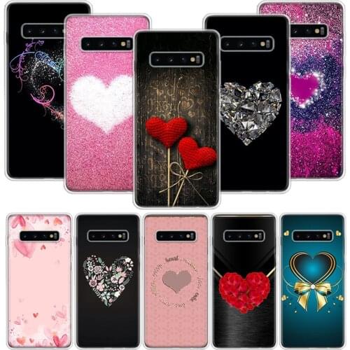 Love heart Lace Flower Phone Case For Samsung Galaxy S10 S20 S21 S9 S8 S7 Note 10 20 9 8 FE J4 J6 Ultra Plus Lite Pro + Edge Cov