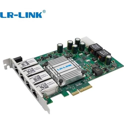LREC9724HT-POE PCIe x4 Quad RJ45 Port 10/100/1000Mbps 1G PCIe PoE Network Card