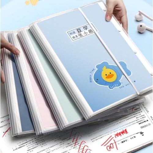 New A4 enclosure A3 Inner 20/30/40 Pages Transparent Insert Folder Document Storage Bag for Bank Campus File Office Student