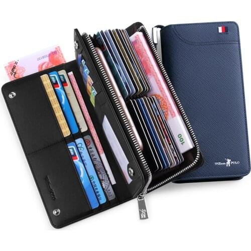 NEW Multi-card mens wallet mens long wallet leather zipper multi-functional leather wallet wallet large capacity handbag