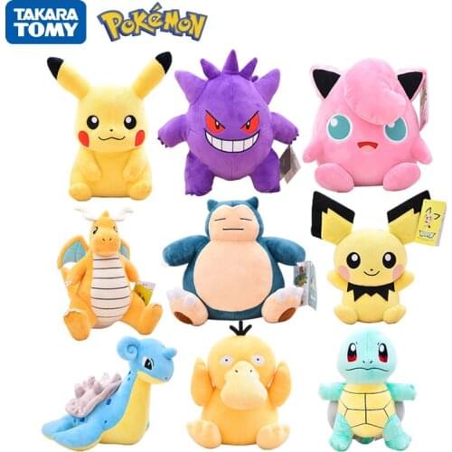 Original Pokémon Pikachu Pokemon plush plush doll to accompany sleep plush Eevee Squirtle Psyduck Doll Childrens birthday gift