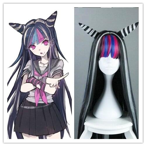 Anime Danganronpa Dangan Ronpa Mioda Ibuki Cosplay Wigs Long Heat Resistant Synthetic Hair Cosplay Wig + Wig Cap