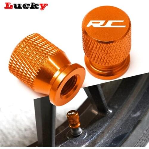 RC Motorcycle CNC Aluminum Tyre Rim Air Port Cover Tire Valve Wheel Stem Cap Dustproof Cover For KTM RC 125 200 390 2013 - 2021