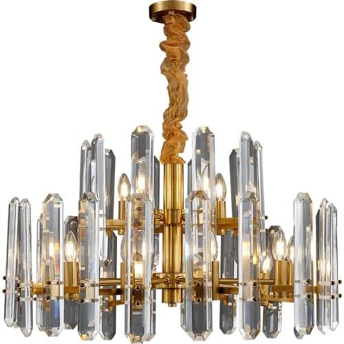 Postmodern light luxury crystal chandelier villa living room hall dining bedroom simple creative personality lamp