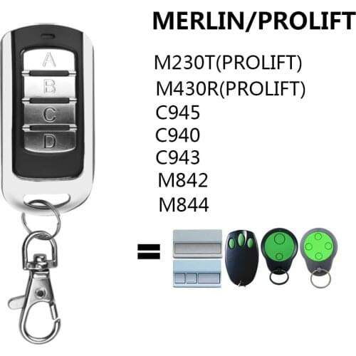 Merlin+ C945 CM842 C940 C943 Bearclaw Plus Compatible Garage Remote Control