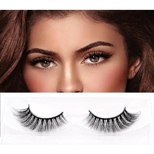 Eyelash Packaging Box Strip Lashes Own Brand Mink Sale Soft Black 3D Chemical Fiber False Eyelashes