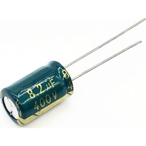 400v 8.2UF high frequency low impedance 400V8.2UF aluminum electrolytic capacitor size 8*14 20