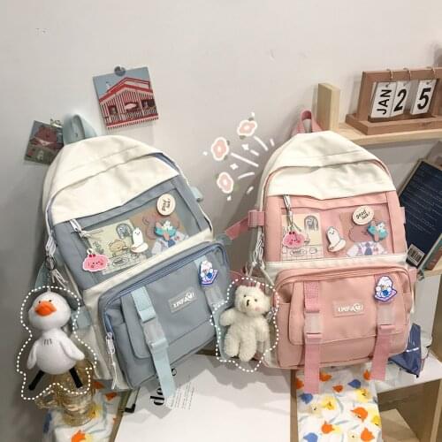 Shoulder bag girl Korean version of inswind campus backpacks junior high school students bags custom large-capacity travel bags