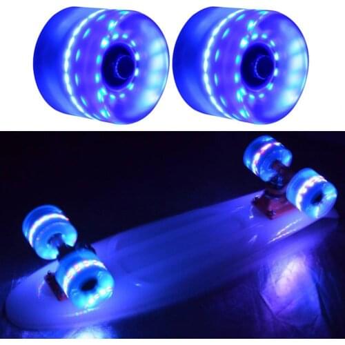 1 Set Practical Roller Skate Wheels Luminous Fast Rotating Non-slip LED Sliding Skate Wheels Replacement for Skating