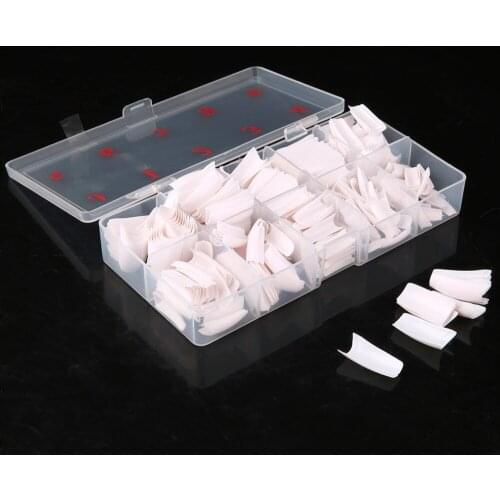 1 Box/500pcs Tips Natural Color Half Cover Fake False French Nail Art Artificial Acrylic Gel UV Manicure Set DIY