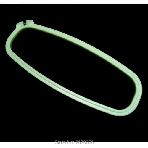 Small Plastic Cross Stitch Hoop Oval 4.5*11.8' Adjustable Rectangle Embroidery Frame Beige Diy Craft Hoops Sewing Tools 1pc