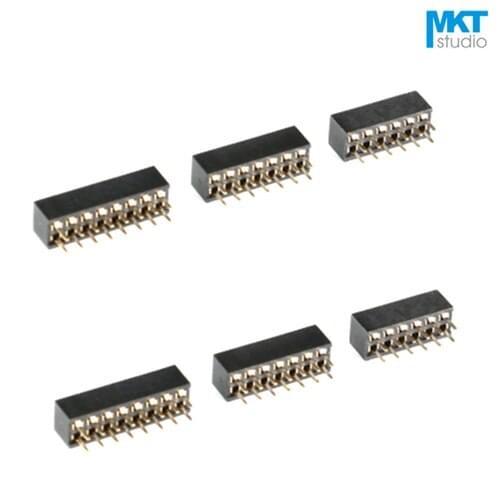 100Pcs 2.0mm Pitch Double Row Straight Pins 4.3mm Female PTH Pin Header For Arduino 2x12P 2x14P 2x15P