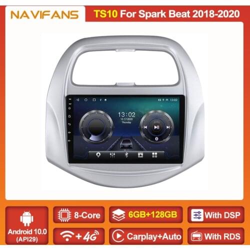 2 DIN Android 11 Car Multimedia Player 6G+128G For Chevrolet Spark Beat 2018 2019 2020 Auto Radio Stereo GPS Navi DSP Carplay BT