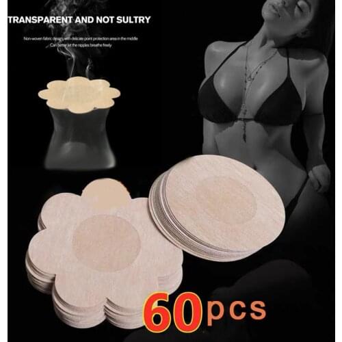 50pcs Womens Disposable Nipple Cover Breast Petals Flower Nipple Sticker Bra Pad Pasties Lingerie Nipple Cover Bra Adhesive Pad