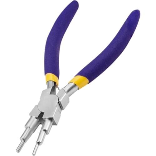 2020 NEW 6 IN 1 Antirust Round Nose Jewelry pliers 6 Step Multi Size Barrels Jewelry Bail Making Plier for jewelry DIY making