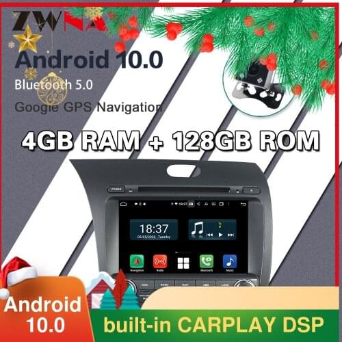 4G 128G Android 10 DSP For Kia Cerato K3 2013 2014 2015 Car Radio Multimedia Video Player Navigation GPS RDS 2 din dvd