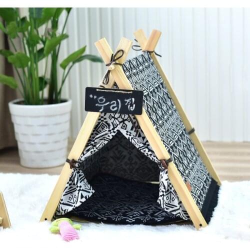 2021 Black&White House Cat Beds Available for Dog Puppy Excursion Outdoor Indoor Small Animals Beds Houses Washable Mats Decor