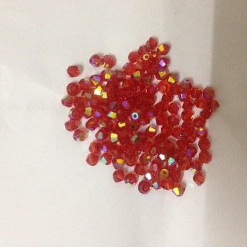 Free Shipping, 720pcs/Lot 4mm siam AB color Chinese Top Quality Crystal Bicone Beads