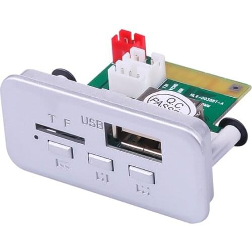 Bluetooth 5.0 Amplifier V5.0 Music Player DIY Wireless Mini MP3 Player Module 12V Car FM Radio Module Support TF USB U Disk