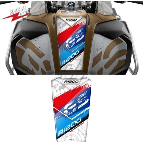 For BMW R1200GS Adventure LC 2014 2015 2016 2017 2018 Motorcycle Tank Pad Protector 3D Resin