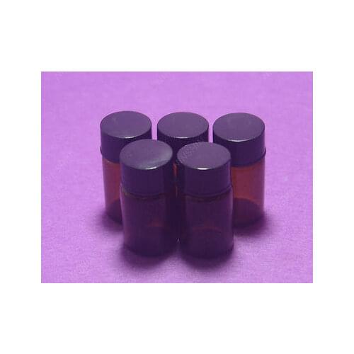 7ML Amber Reagent Bottle,Sample,Penicillin Vials,With PP Screw Lid,5PCS/LOT