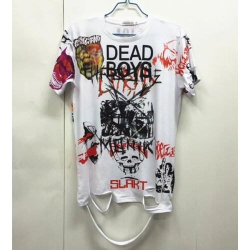 WXCTEAM Bigbang GD INS Tshirt Women Men Black White Cotton Abstract Graffiti T Shirt Harajuku Short Sleeve Top KPOP