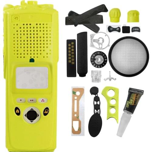 Yellow Repair Replacement Front Case Housing Kit Fit For Motorola Walkie Talkie Model 2 XTS5000 M2 Two Way Radio