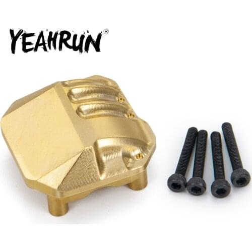 Brass Counterweight Balance Weight Diff Cover Housing for SCX10 II 90046 90047 1:10 RC Crawler Car Portal Axle Portal Drive