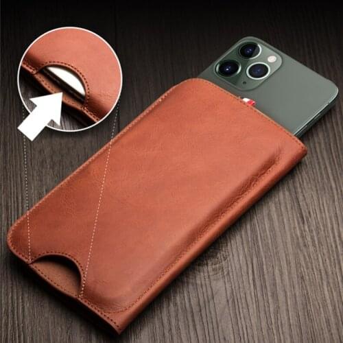XXx Handmade Pure Genuine Leather Multi-function Wallet For iPhone 11 Pro Max X XR Xs Max 7 8 Plus Mobile phones under 6.5 inche