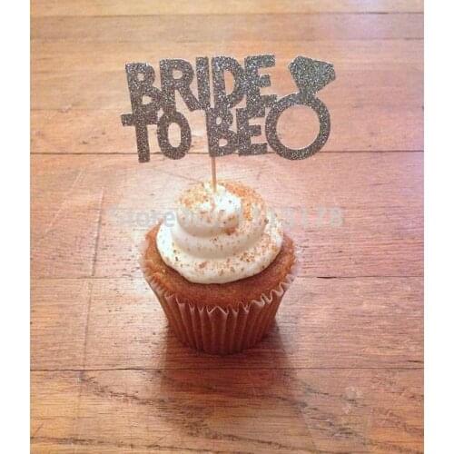 Cheap Bride To Be Cupcake Toppers --Bridal Shower / Bachelorette Decorations / Wedding Cake Topper