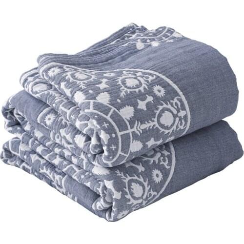 New Arrival Cotton Towel Cloth Sofa Bed Knitted Throw Blanket Cover Summer Bedding Quilt Travel Plane Plaid Bedspread 5 Colors