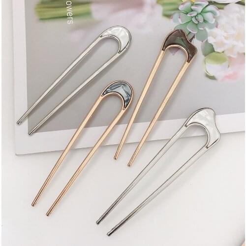 New Retro Metal Temperament Meatball Hair Plug U-Shaped Hair Sticks for Girls Women Hair Accessories Headdress