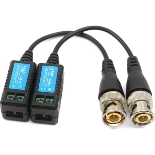 Full HD Security Camera 5MP AHD TVI CVI Video Balun Passive Transceivers UTP Balun Balun BNC Cable for 2MP 5MP Analog Cams