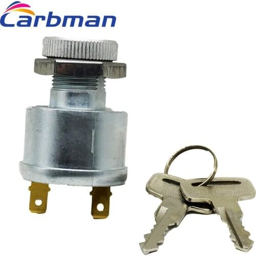 Carbman Key Switch For Ezgo Golf Cart 2 Terminal 81 &Up Gas-Electric Ignition Switches