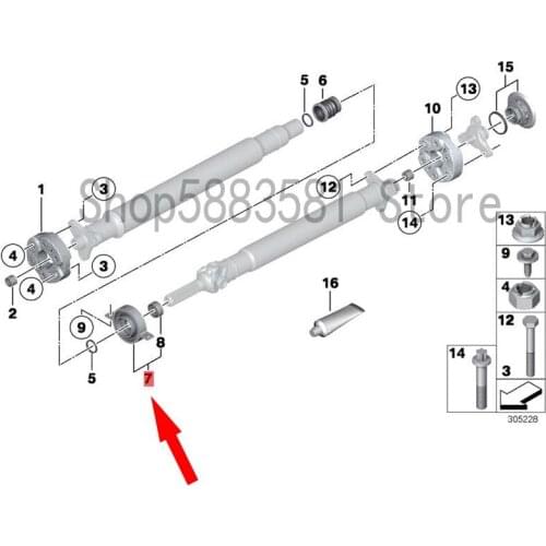 CAR transmission shaft intermediate bearing bm wE90 320I N46 E90 325I N52 E90 316I N45 transmission shaft intermediate support