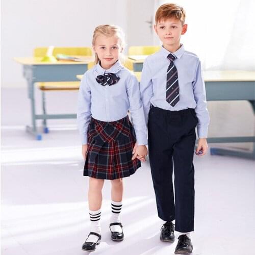 Students Summer School Uniform Girls Long Sleeve Chorus Clothing British Style Kindergarten Uniform Chorus Clothes D-0634
