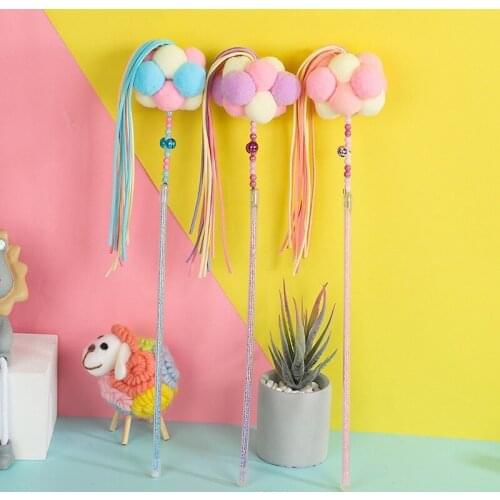 Pet Supplies Cat Toy Telescopic Interactive Funny Cat Stick Dark Feather Replacement Head Cat Toys Toy Supplies Accessories