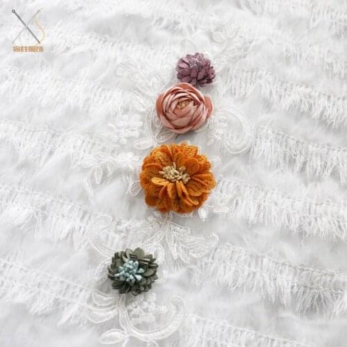 DIY Collar Trim Embroidered Lace Neckline Clothes Sewing Applique Embroidery Edge for Sewing Supplies Crafts