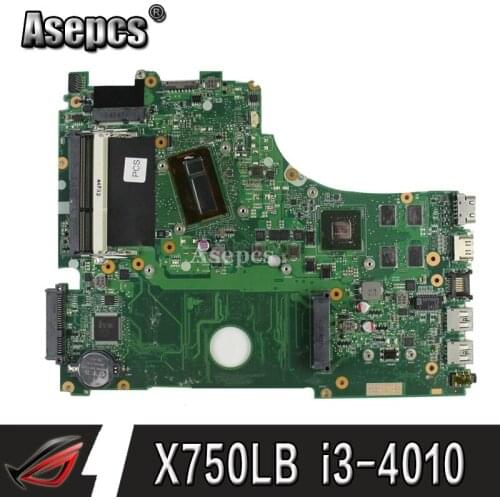 X750LB laptop motherboard For Asus X750LB X750LN X750L K750L A750L mainboard motherboard test 100% ok I3-4010 CPU GT740M/2GB