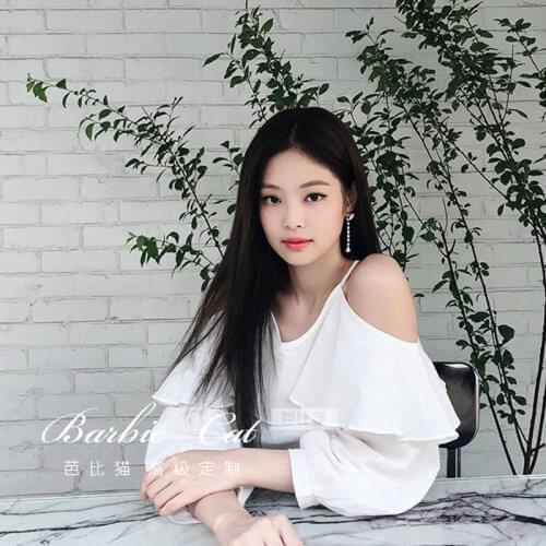 Jennie clothes summer ruffle blouse shirt halter neck cami cold off shoulder top women chiffon blusa feminina