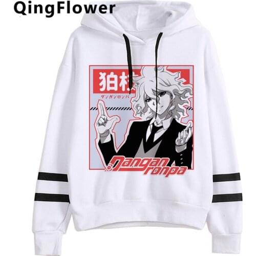 Kawaii Japanese Anime Ouma Kokichi Hoodies Women Cartoon Danganronpa V3 Ouma Kokichi Graphic Streetwear Unisex Sweatshirt Female