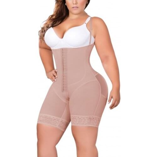 Women Open Bust Shapewear Postpartum Body Shaper Post Liposuction Tummy Control Bodysuit Butt Lifter Shaper