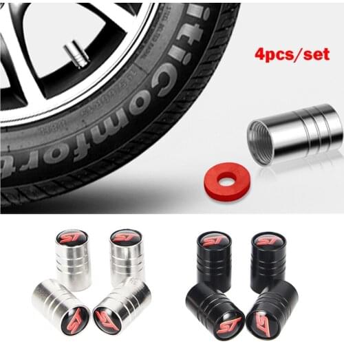 1Set Car Styling Metal Wheel Tire Valve Caps Dust Accessories For Ford ST FOCUS 2 3 Mondeo Fiesta Kuga MK2 MK3 MK4