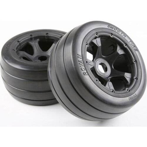 2pcs rc car rear slick tyres tire set assembly for 1/5 HPI racing 5B 5T 5SC LOSI TDBX FS toys truck spare parts