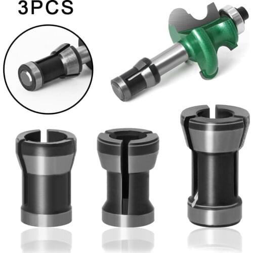 3pcs Trimming Router Bit Shank Milling Cutter Collet Chuck Extension Rod Milling Cutter For Woodworking