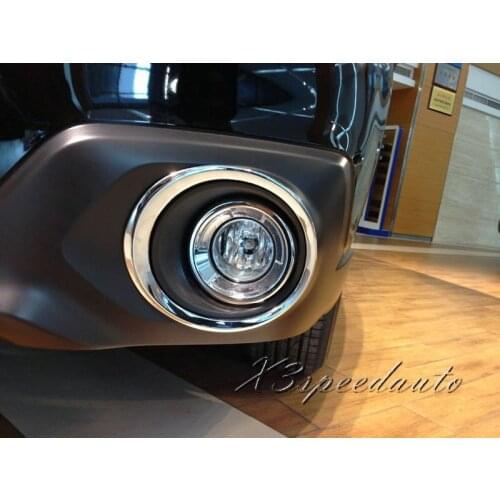 Free Shipping Chromed Front Head Fog Light Cover Trim For Outback 2015-2017 LHD