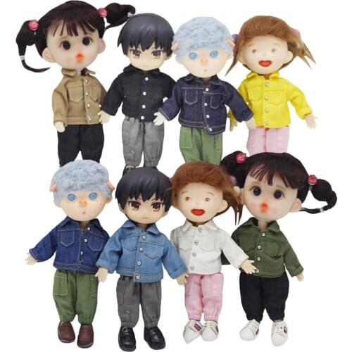 OB11 Doll Clothes For mollys GSC body Doll Coat 1/12 bjd doll denim jacket accessories toys