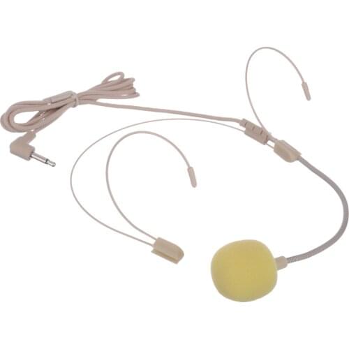 1 Set Dual Ear Hook Headset Head Wired Microphone Multifunctional Headset Microphone with 3.5mm Mini Plug For Podium Speech