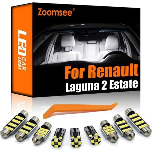 Zoomsee 18Pcs Canbus For Renault Laguna Break Sport Tourer Estate II 2 MK2 2001 To 2007 Auto LED Indoor Interior Dome Light Kit