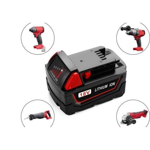 Vividjuler 6000mAh Li-ion Battery For Milwaukee M18 48-11-1828 48-11-1840 18V Electrical Drill lithium-ion Battery